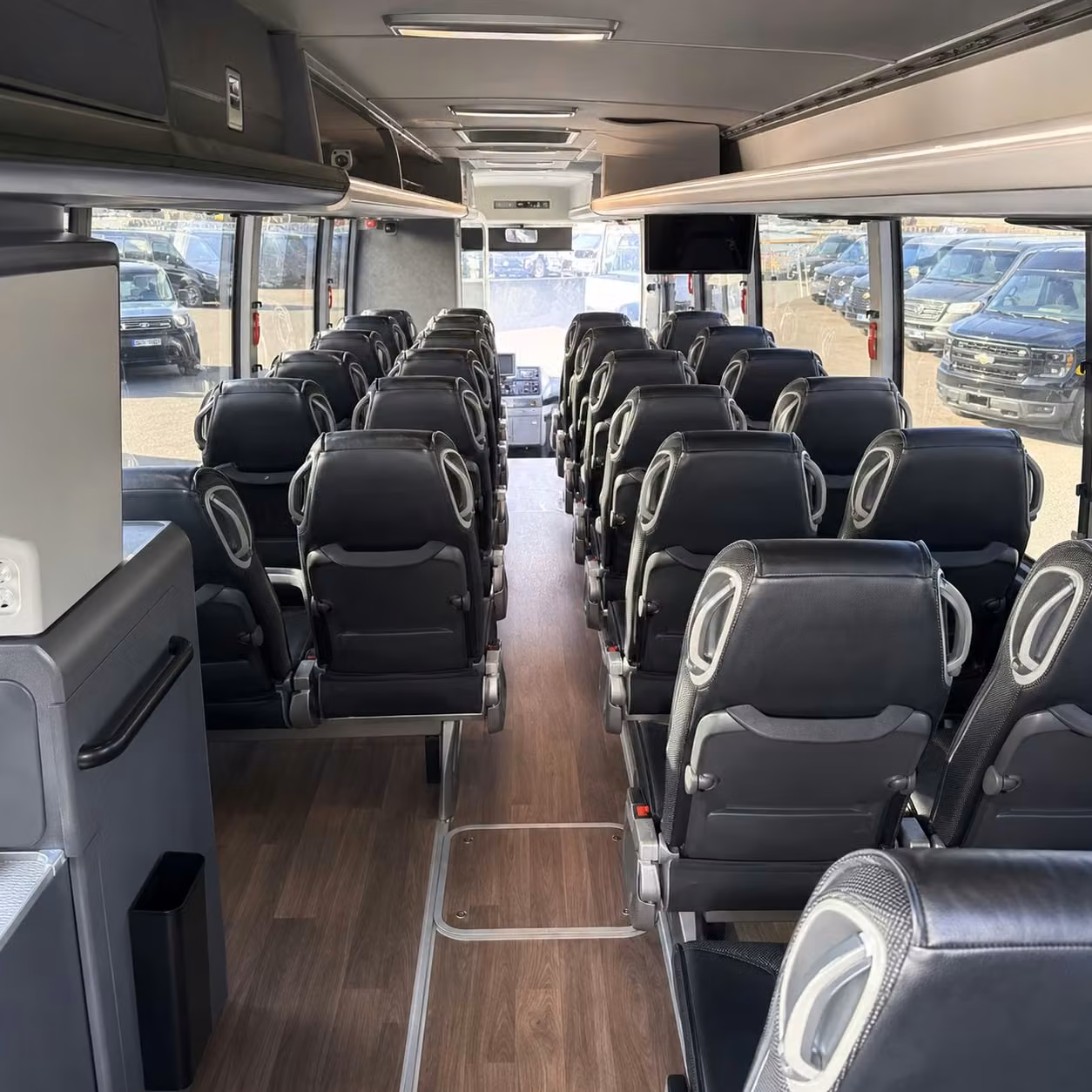 aurora charter bus interior