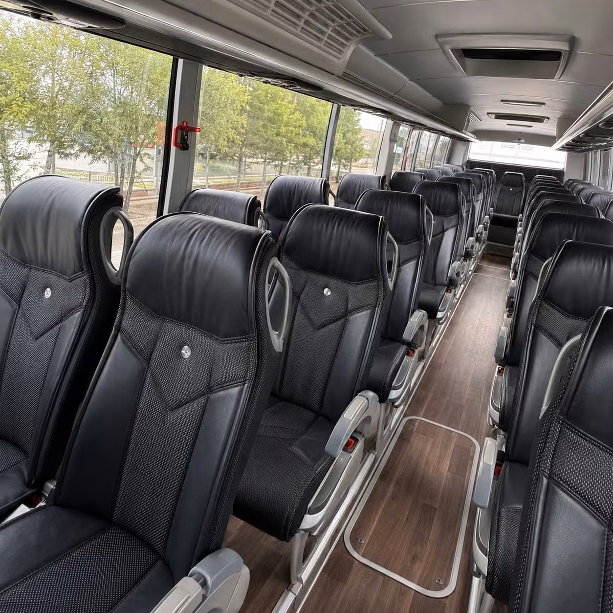 aurora charter bus rental inside